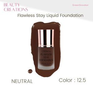 BEAUTY CREATIONS, Flawless Stay Liquid Foundation, Color, # 12.5
